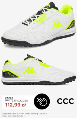 Buty piłkarskie Kappa White TF Soccer promocja w CCC