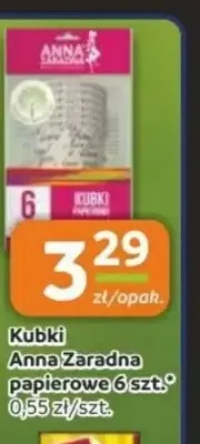 Kubki Anna Zaradna papierowe promocja w Gama