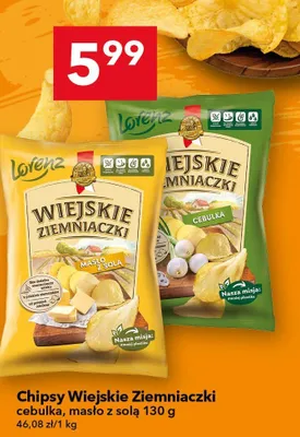 Chipsy wiejskie ziemniaczki cebulka promocja w LEWIATAN
