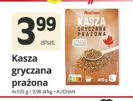 Kasza gryczana prażona Auchan promocja w Marketvita