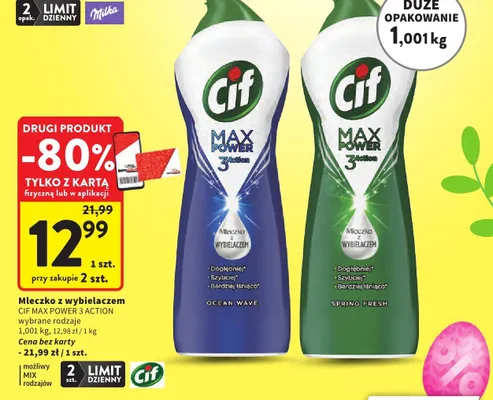 Mleczko z wybielaczem wybrane rodzaje promocja w Intermarche