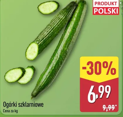Ogórki szklarniowe promocja w Aldi