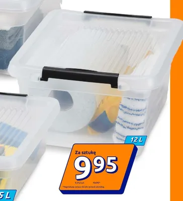 Pojemnik do przechowywania z pokrywką zaciskową 12 l promocja w Action