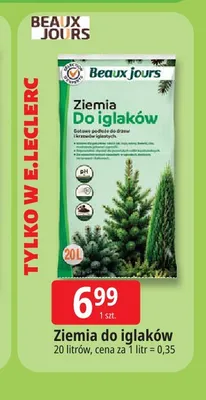 Ziemia do iglaków Beaux Jours promocja w Leclerc