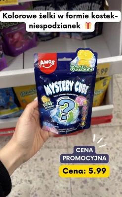 Żelki o smaku owocowym Mystery Cube promocja w Kaufland