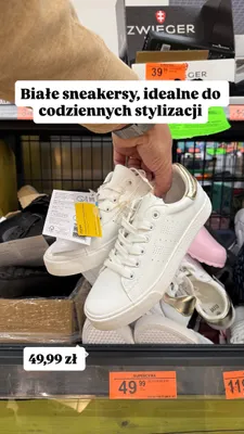 Białe sneakersy damskie promocja w Biedronka