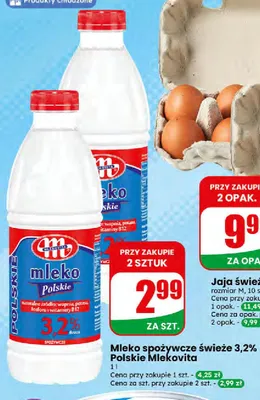 Jaja świeże z wolnego wybiegu promocja w Dino