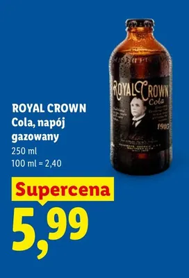 Cola napój gazowany Royal Crown promocja w Lidl