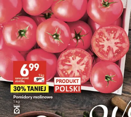 Pomidory malinowe promocja w Delikatesy Centrum