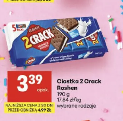 Ciastka 2 Crack Roshen promocja w Delikatesy Centrum