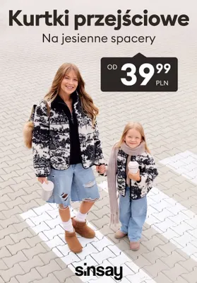 Kurtki przejściowe Sinsay promocja w Sinsay