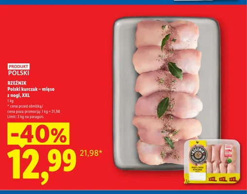 Polski kurczak - mięso z nogi XXL Rzeźnik promocja w Lidl