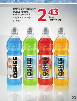 Napój izotoniczny OSHEE Endurance promocja w Selgros
