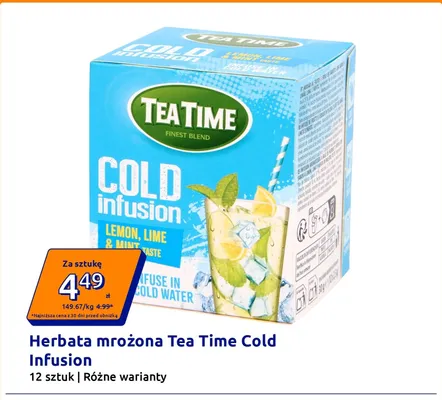 Herbata mrożona Tea Time Cold Infusion promocja w Action
