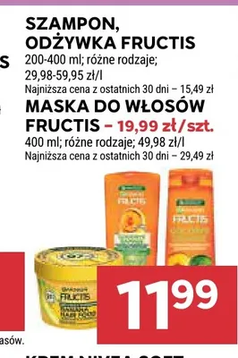 Maska do włosów Garnier Fructis promocja w Stokrotka