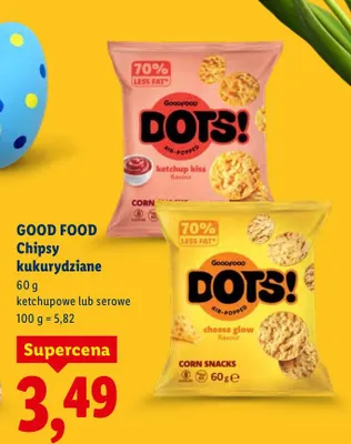 Chipsy kukurydziane ketchupowe lub serowe promocja w Lidl