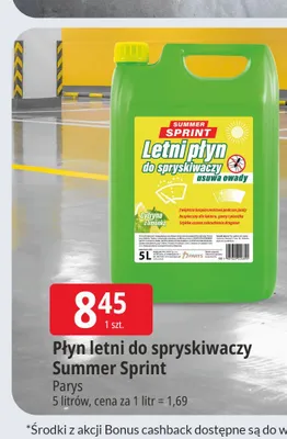 Płyn letni do spryskiwaczy Summer Sprint promocja w Leclerc