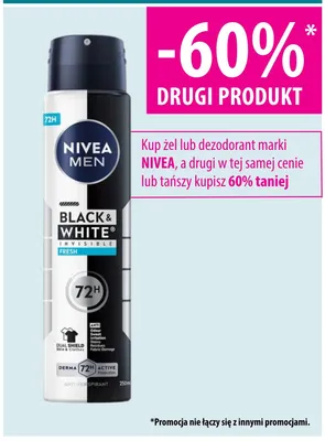 Dezodorant antyperspirant Nivea Men Black & White Invisible Fresh promocja w Hebe