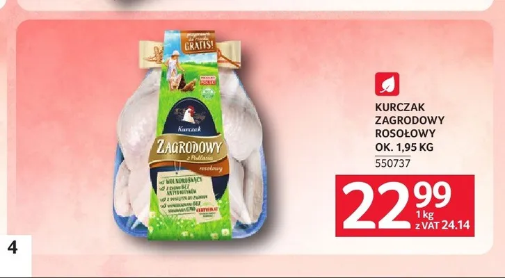Kurczak Zagrodowy rosołowy promocja w Selgros