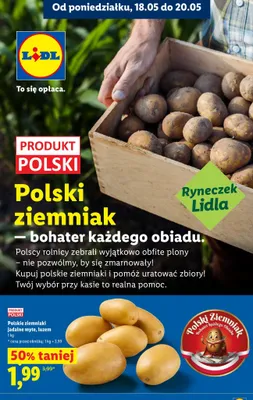 Ziemniaki jadalne myte luzem polskie promocja w Lidl