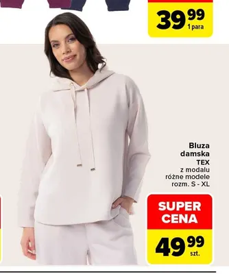 Bluza damska TEX z modalu promocja w Carrefour