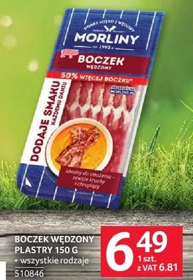 Boczek wędzony plastry Morliny 150 g promocja w Selgros