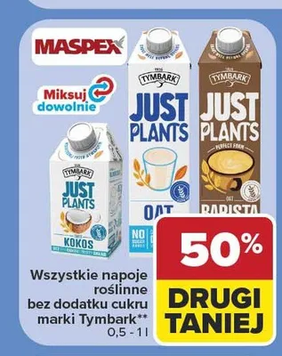Napój roślinny Tymbark Just Plants Oat promocja w Carrefour