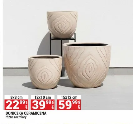 Doniczka ceramiczna 8x8 cm promocja w Merkury Market
