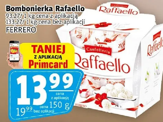 Bombonierka rafaello 150g promocja w Prim Market