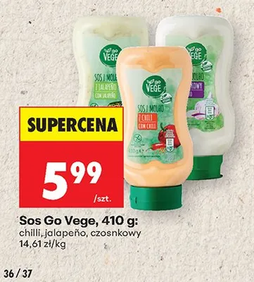 Sos Go Vege jalapeño promocja w Biedronka
