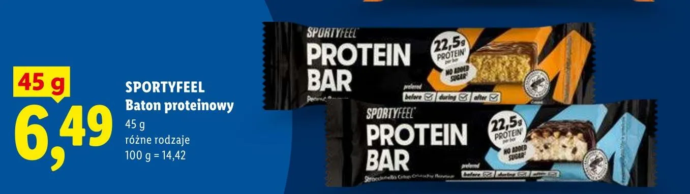 Baton proteinowy protein bar promocja w Lidl