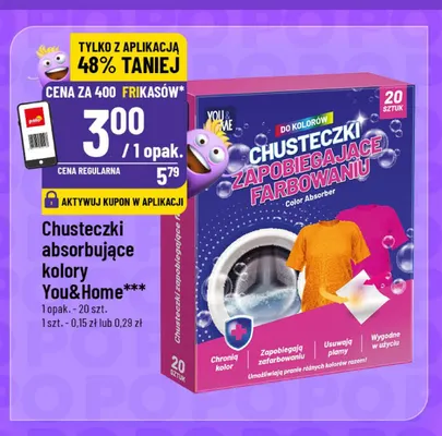 Chusteczki absorbujące kolory You & Home promocja w POLOmarket