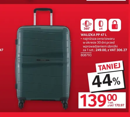 Walizka PP 47 l promocja w Selgros