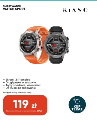 Smartwatch Kiano Watch Sport promocja w Max Elektro