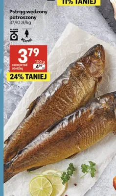 Pstrąg wędzony patroszony promocja w Delikatesy Centrum
