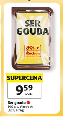 Ser gouda w plastrach Auchan promocja w Auchan