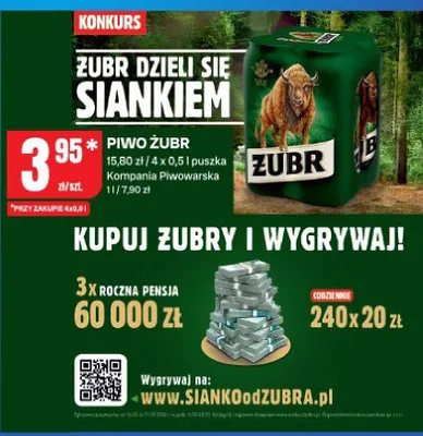 Piwo Żubr promocja w Chorten