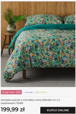 Komplet pościeli z mikrofibry Anita 200x220 cm z 2 poszewkami 70x80 home & you promocja w home&you
