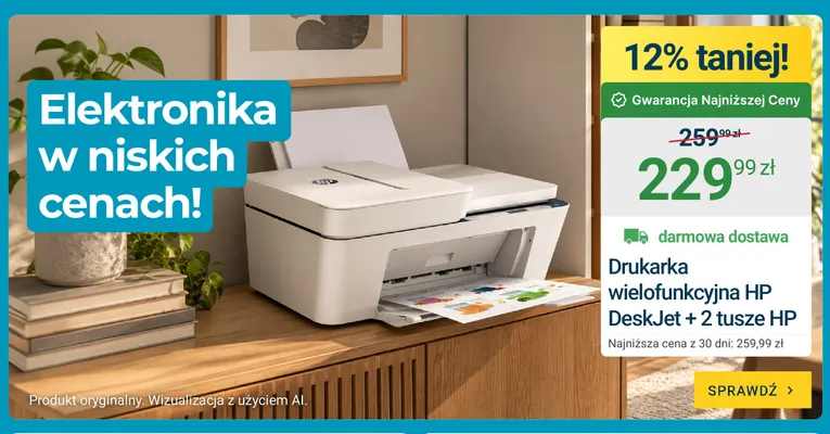 Drukarka wielofunkcyjna Hp DeskJet + 2 tusze promocja w ERLI