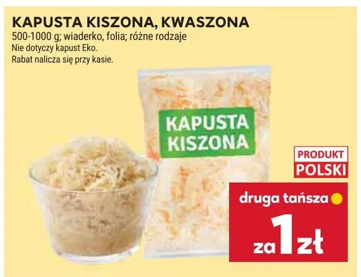 Kapusta kiszona, kwaszona promocja w Stokrotka
