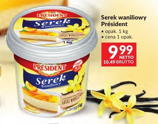 Serek waniliowy Président promocja w Makro
