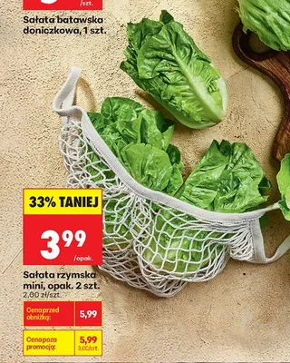 Sałata rzymska mini promocja w Biedronka