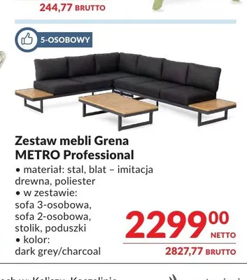 Zestaw mebli Grena METRO Professional promocja w Makro