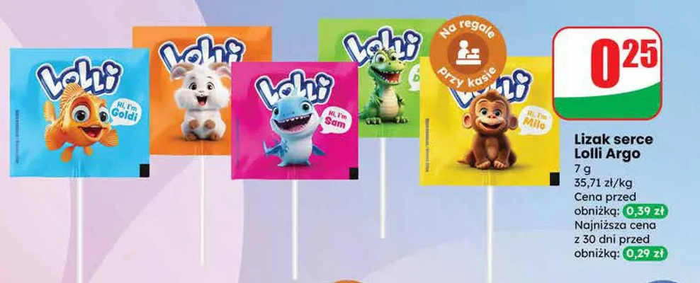 Lizak serce Argo promocja w Dino