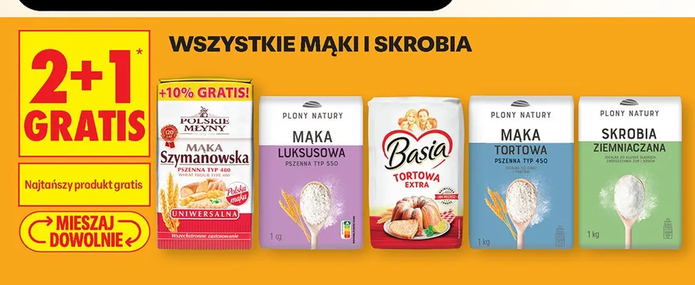 Mąka i skrobia promocja w Biedronka