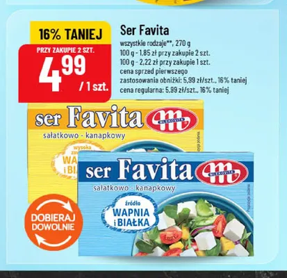 Ser Favita Mlekovita promocja w POLOmarket