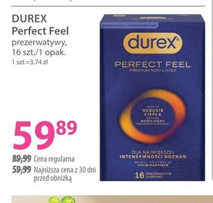 Prezerwatywy Perfect Feel Durex promocja w Hebe