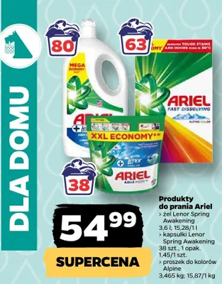 Proszek do kolorów Ariel Alpine promocja w Netto