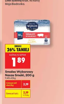 Smalec Wyborowy Nasze Smaki promocja w Biedronka