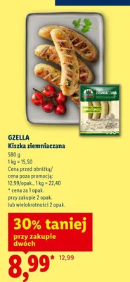 Kiszka ziemniaczana Gzella promocja w Lidl